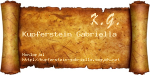 Kupferstein Gabriella névjegykártya