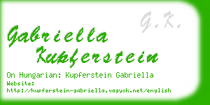 gabriella kupferstein business card